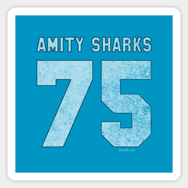 Amity Sharks 75 (faded) Sticker by GloopTrekker